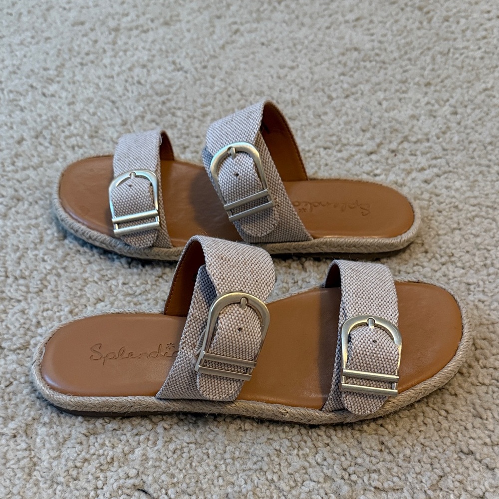Splendid Light Tan Buckle Sandals